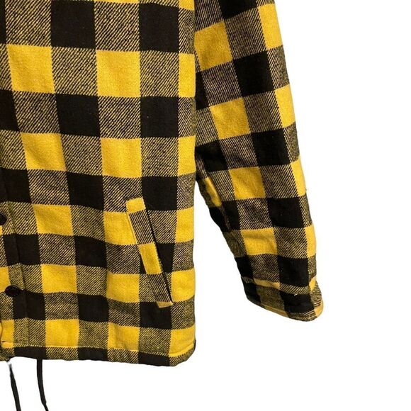 Saint Morta Assassin Hooded Flannel Yellow/Black Size S NWT - Picture 4 of 11